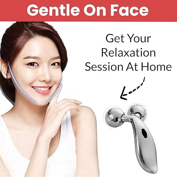 3d Manual Face Massager For Women Facial Massager and Face Roller For Glowing Skin Self Care Product Body Massage Tool Silver