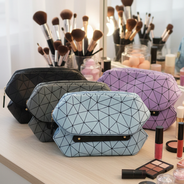 Cosmetic Bag Durable Quality Stylish Design Compact Build Perfect Choice For Daily Makeup Travel And Storage Needs (Random Color)