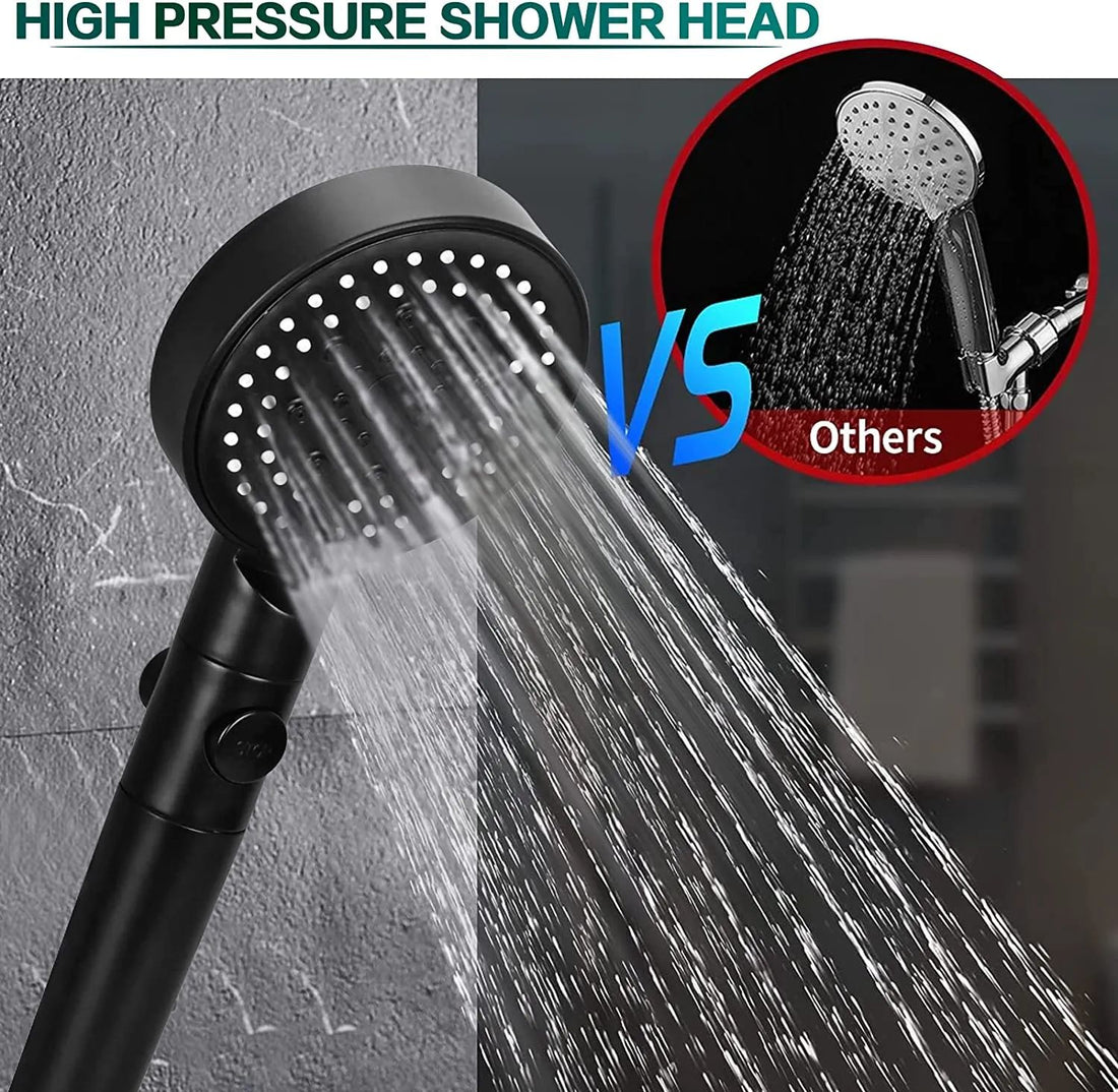 5 Modes Adjustable Shower Head High Pressure Water Saving Shower One-key Stop Water Massage Shower Head for Bathroom Accessories