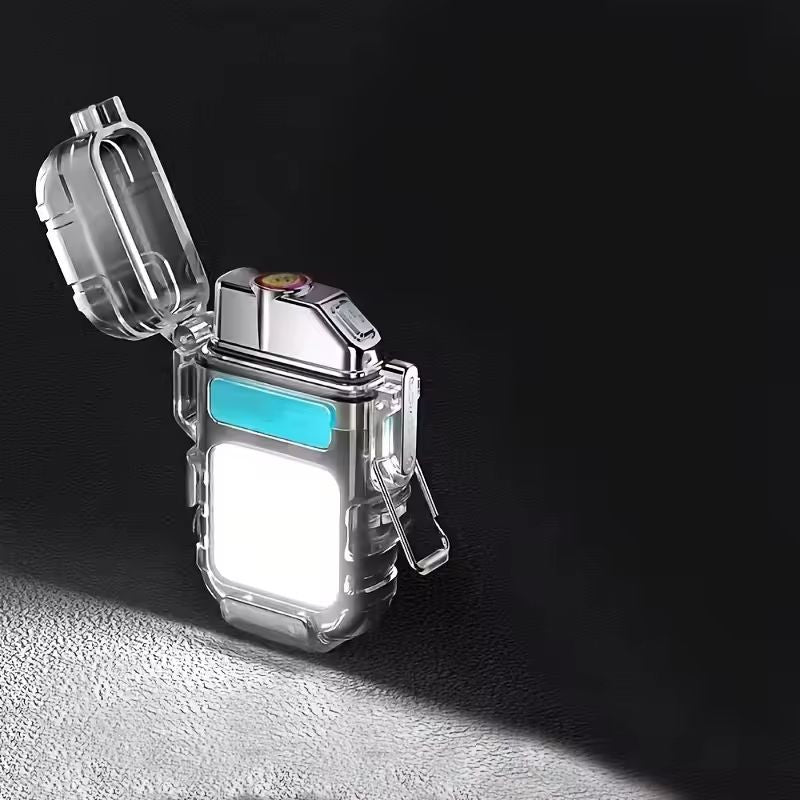 Rechargeable Electronic Ignition Lighter with LED Flash Light